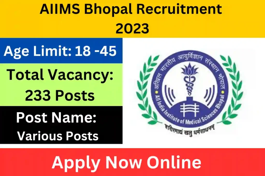 AIIMS Bhopal Recruitment 2023