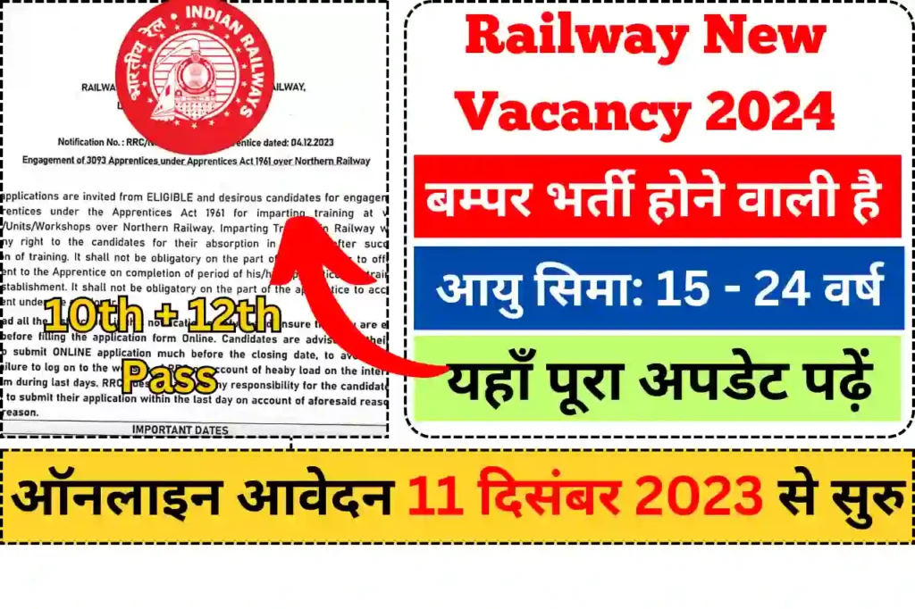 Railway RRC NR Vacancy 2024