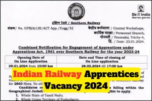 Indian Railway Apprentices Vacancy 2024