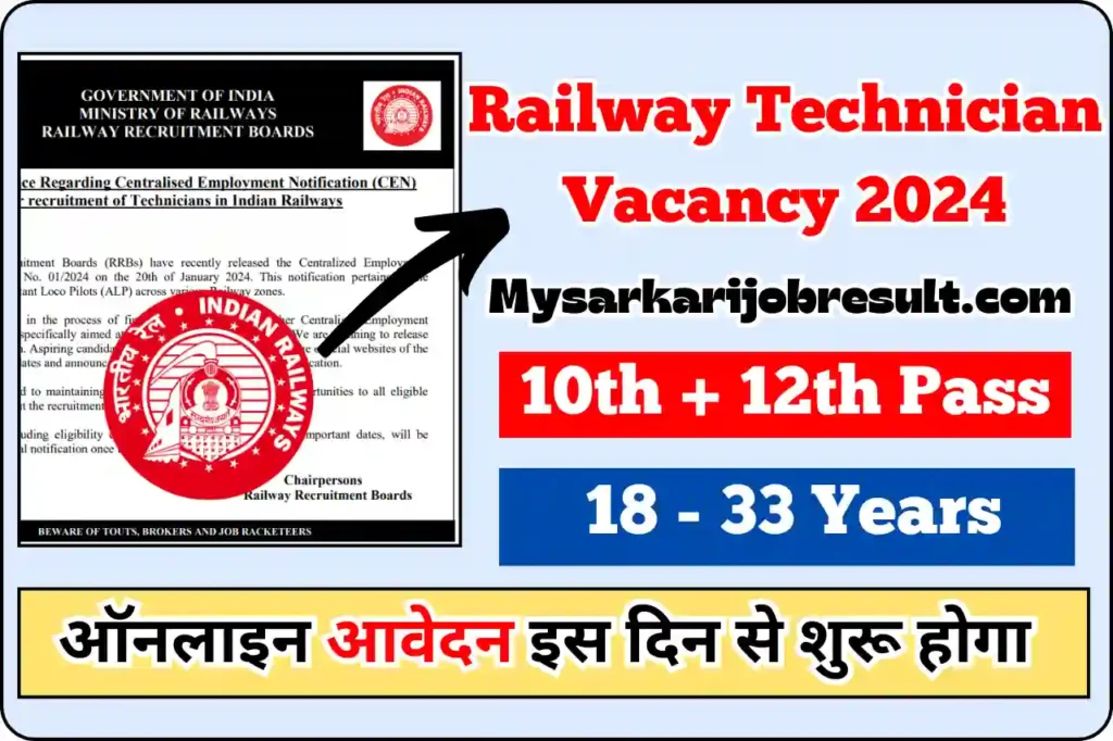 Indian Railway Technician Vacancy 2024